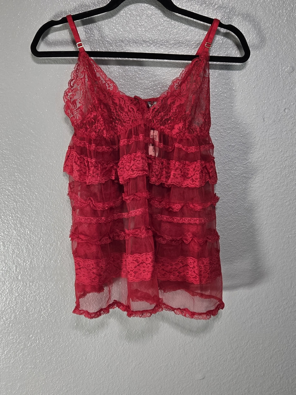 Victoria's secret Red Lace Ruffle Camisole Tank Top - Women's